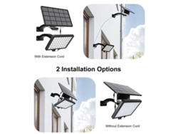Yncm2026-lámpara Solar Exterior 48led Con Sensor De Movimiento Panel Separado Dusk-to-dawn Para Garage Jardín