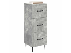 Maison Exclusive - Cajonera Gris Hormigón 33 X 34,5 X 89,5 Cm Madera De Ingeniería