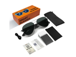 Gafas inteligentes Eifson F18 con traducción en tiempo real a más de 100 idiomas (gris plateado)
