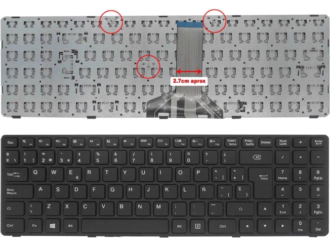 Teclado para Portátil Lenovo Ideapad 100-15Ibd, 5N20K25452