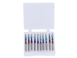10 Fresas De Acero De Tungsteno Con Ranura Espiral, Herramienta De Fresado Con Revestimiento Azul Para Madera, Pvc Y