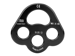 Placa de suporte Jinwei com 3 furos para equipamento de escalada em corda Camnal: resistência à ancoragem e fixação, preta.