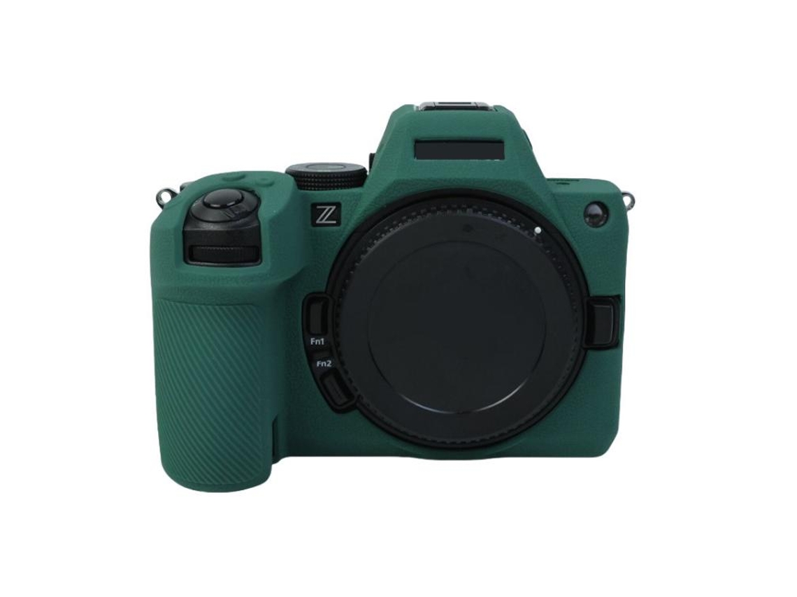 Funda protectora de silicona suave con textura de lichi para Nikon Z5ii verde XIAOMOYU