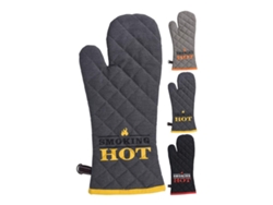 Manopla para Horno Excellent Houseware Smoking Hot Algodón Piel (18x43 cm)