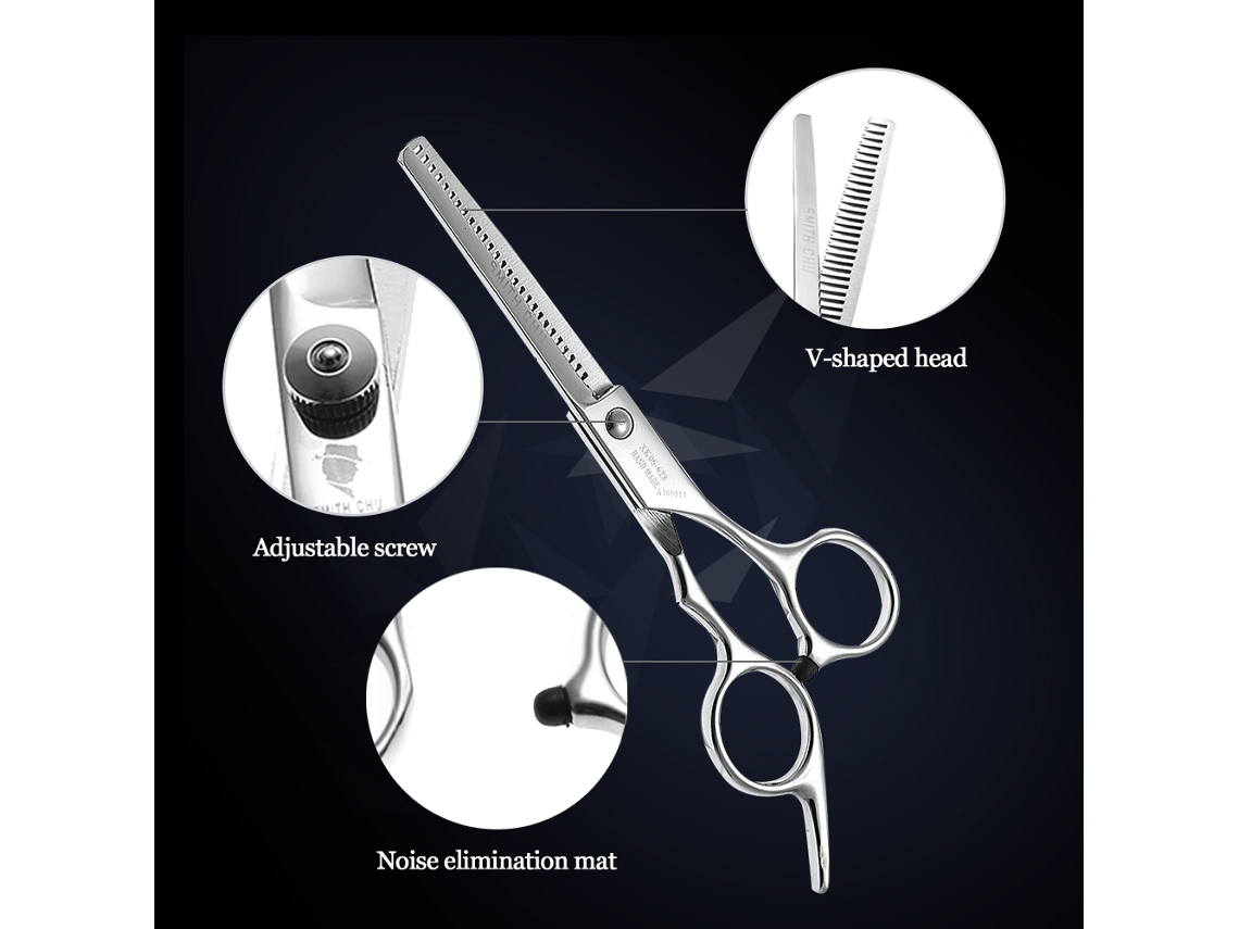 2026 kit de Cortar Cabelo Smith Chu com Tesouras de Afiar para Cabeleireiros e Casa, Ferramentas para Adultos e Crianças