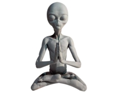 Estatua De Meditación Extraterrestre Para Jardín Y Decoración De Interiores Con Diseño Artístico.