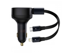 Cargador de Coche BASEUS USB-C Lightning 30W Negro