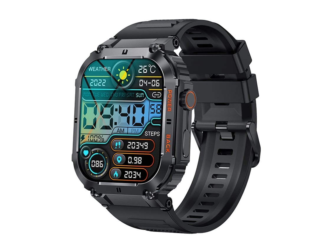 Smartwatch Yizhood K57 Pro 1.96 Inch Llamadas Bluetooth 100 Modos Deporte 400mah Larga Espera (android E Ios - Negro)