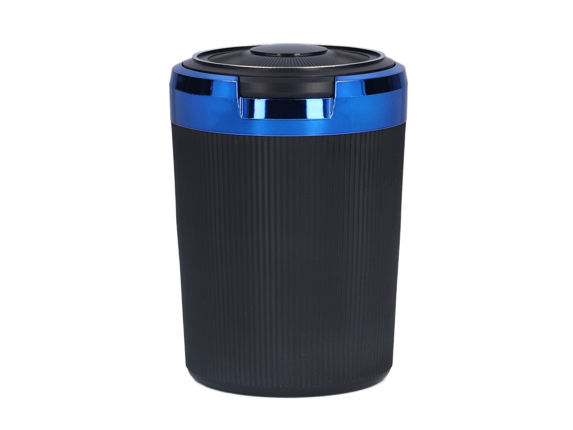 Cenicero Com Luz Led 3w Incombustível Apolillador Sem Fumo Para Carro Casa Escritório Azul