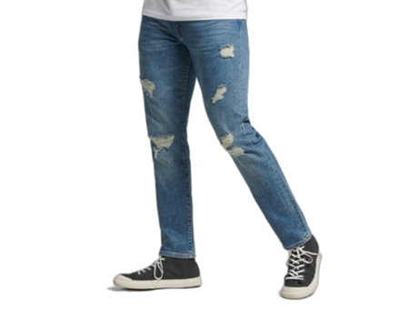 Pantalones SUPERDRY Algodón Hombre (34x32 - Azul)