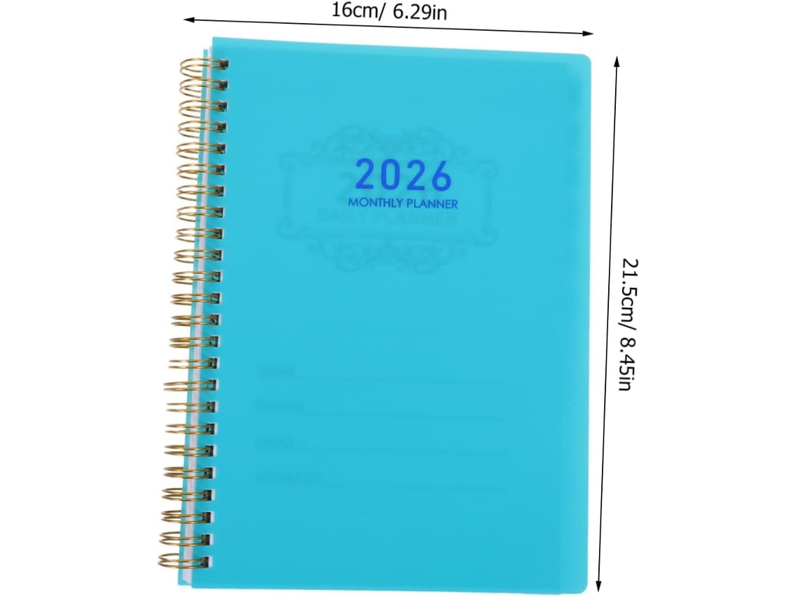 Agenda Diaria 2026 A5 Verde Planificación Mensual Y Semanal