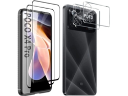 Conjunto de Protectores de Pantalla Temperadoqoue Câmera Traseira Dureza Sem para Xiaomi Poco X4 Pro 5G HONGWE. Vidrio (2un)