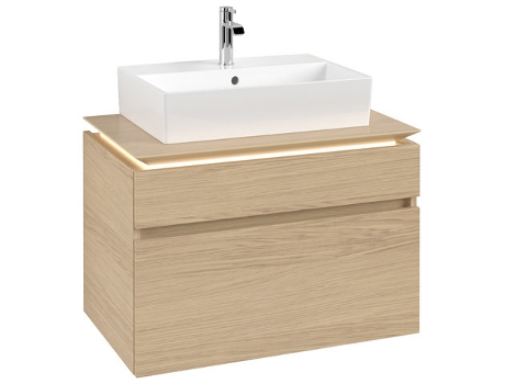 Módulo de lavabo Villeroy &amp Boch Legato B602 800x550x500mm lavabo central iluminación LED