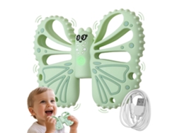 Mordedor Bebé Vibratorio Chrui 18+ Meses Usb Alivio Encías 10 Velocidades (verde)