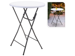 Mesa de Jardín EDM Plegable Blanca (80 cm de altura 110 cm)