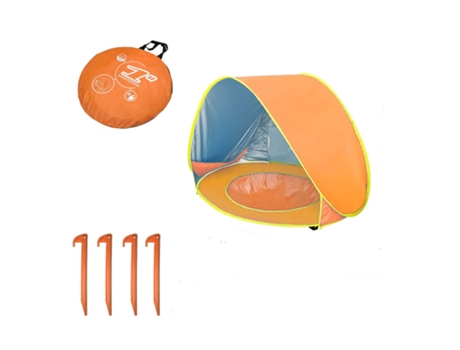 Tienda de campamento de playa para bebés con piscina, UV 50 (naranja, 120x80x70cm) USIFUL