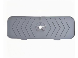 Protetor De Respingos Dobrável Para Pia, 2,4 Cm De Altura, Almofada Impermeável De Silicone Cinza (cinza)