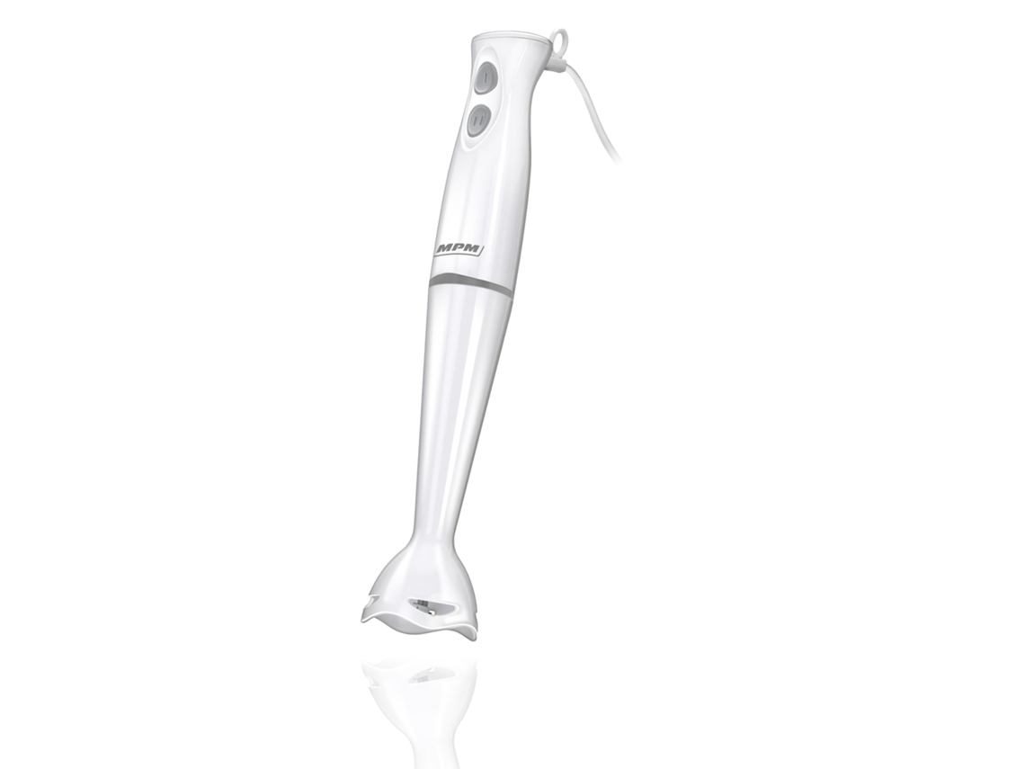 Batidora de mano, batidora de pie desmontable, cuchillas de acero inoxidable, 2 velocidades MPM MBL-18 Blanco