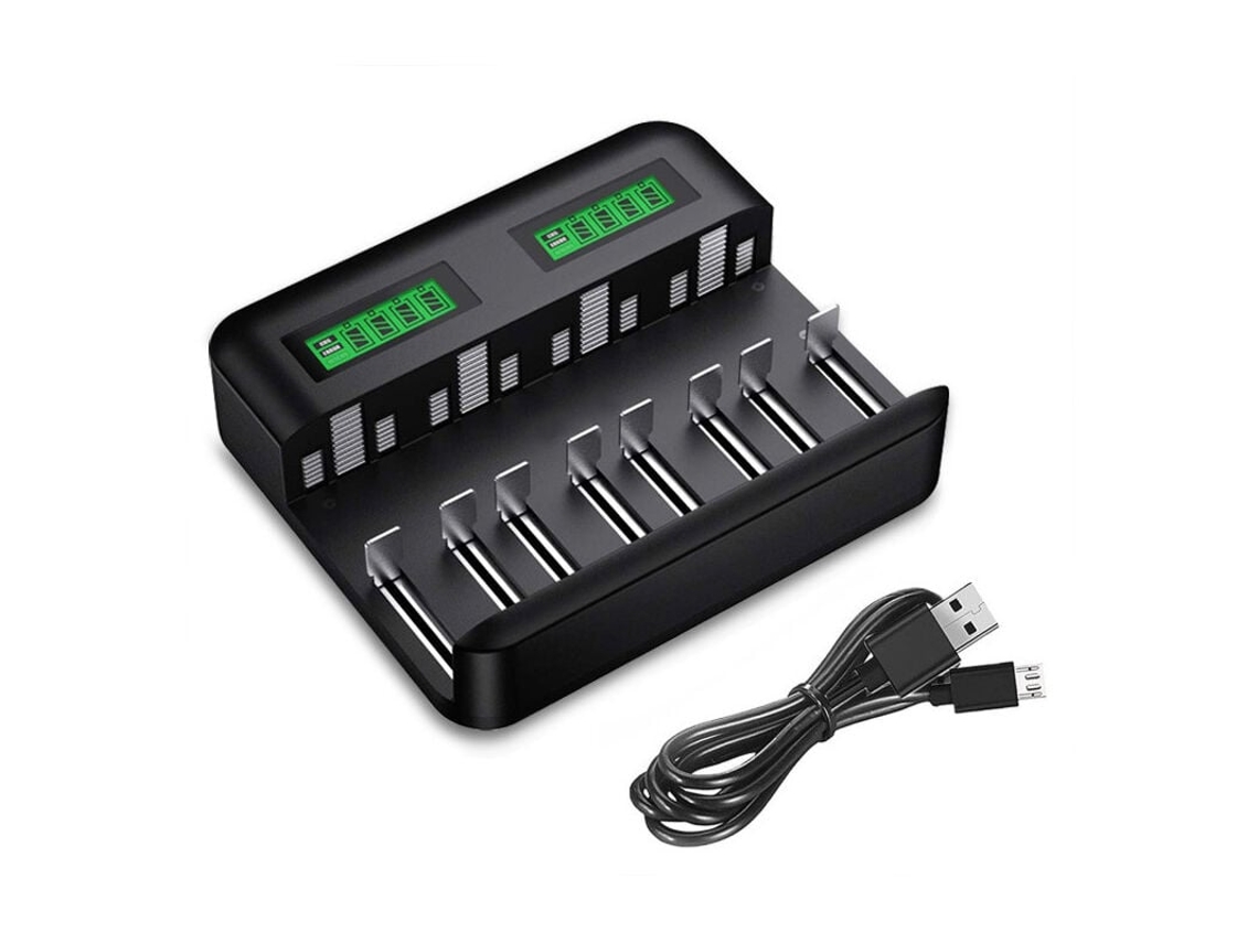 FNINIJEDE Carregador De Bateria Recarregável Inovador Para Vários Tipos De Bateria, Carregador De Bateria Universal Com Tela Lcd Inteligente, Canais De Carregam