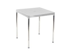 Mesa apilable 70x70 cm aluminio blanca 4026/1