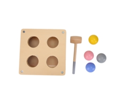 Juguete De Mesa De Golpeo Con Martillo Y Pelotas De Madera Para Educación Temprana Infantil