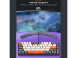 Teclado Mecánico Para Juegos De 68 Teclas Con Retroiluminación Rgb, Cable Desmontable Y Compatibilidad Con Múltiples Sistemas