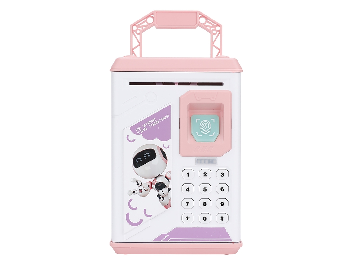 Máquina Expendedora De Dinero Automática Para Niños Con Diseños De Dibujos Animados Y Luz Ultravioleta Rosa.