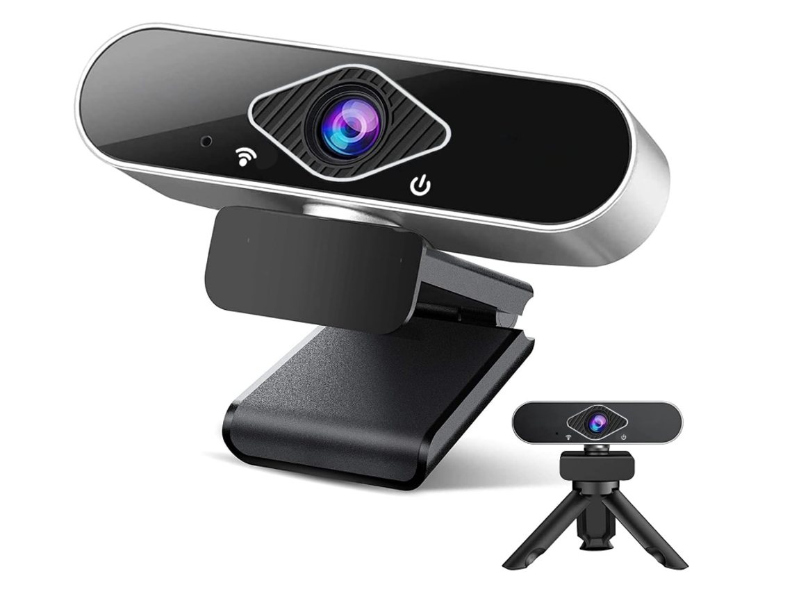 Cámara web, cámara web con micrófono, cámara web, Full HD 1080p/30 fps, Plug and Play, corrección automática de luz, micrófono reductor de ruido CHRONUS