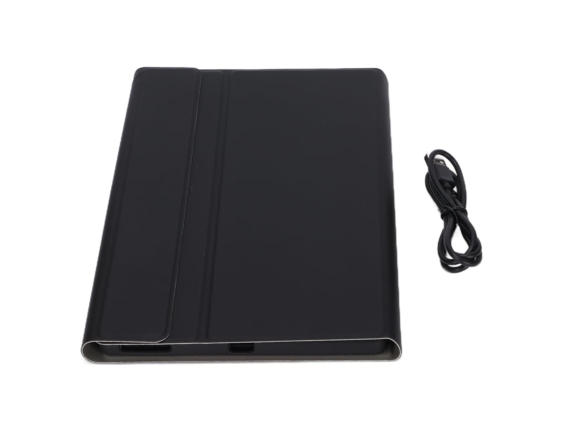 Teclado Sem Fio Removível Com Touchpad E Capa De Couro Pu Para Lenovo M10 Fhd Plus 10.3in X606f Preto