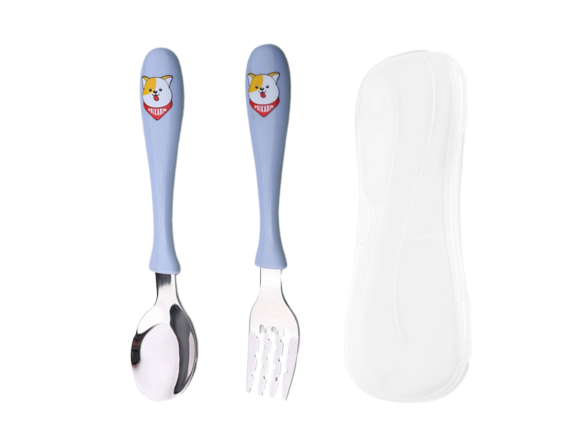 Divertido juego de cubiertos con tenedor y cuchara - Mango estilo dibujos animados NEVEANCE