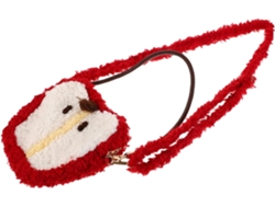Bolso De Hombro De Felpa Con Forma De Manzana Para Niñas, Suave, Adorable Y Cómodo, Bolso De Invierno Perfecto.