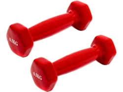 Mancuernas COSHANO Recubierta de Vinilo Rojo (0.5 Kg - 2 Unidades)