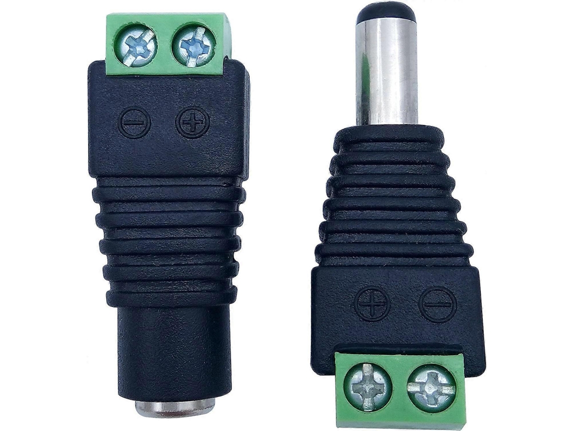 Adaptador de enchufe macho/hembra para fuente de alimentación de CC, adaptador de enchufe de 12 V para cable de monitor de vídeo. Hengjian