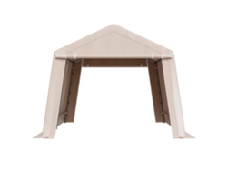 Cobertizo De Almacenamiento Exterior Succebuy 305x458x246 Cm Con Dos Puertas, Beige