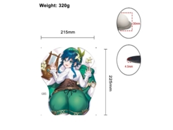 G05 Lh-220 SIURN Alfombrilla de ratón de muñeca de silicona 3D de dibujos animados de anime