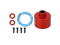 Ymsl Caja Diferencial Aluminio Anodizado Para Losi Baja Rey Lock Rey Hammer Rey Coche Rc 1/10 Rojo Hxl