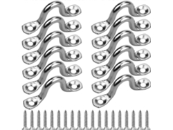 16 Hebillas De Cubierta Para Placas De Ojo De Acero Inoxidable Forma Jorobada Con 32 Tornillos 5mm