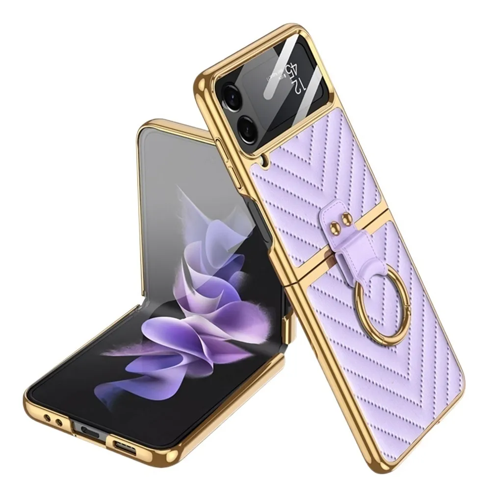 Adecuado Para Samsung Z Flip 4 Con Funda Anillo Dedo