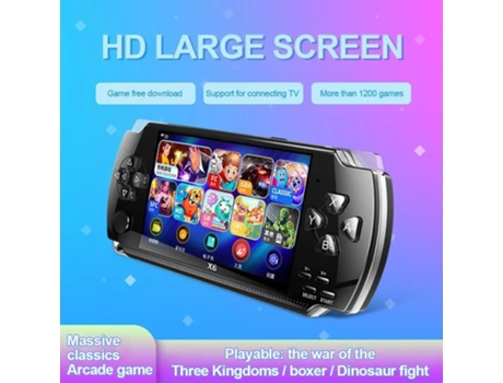 Videoconsola de juegos portátil LKC X6 4.3” 8G con 10000 jugar - Blanco