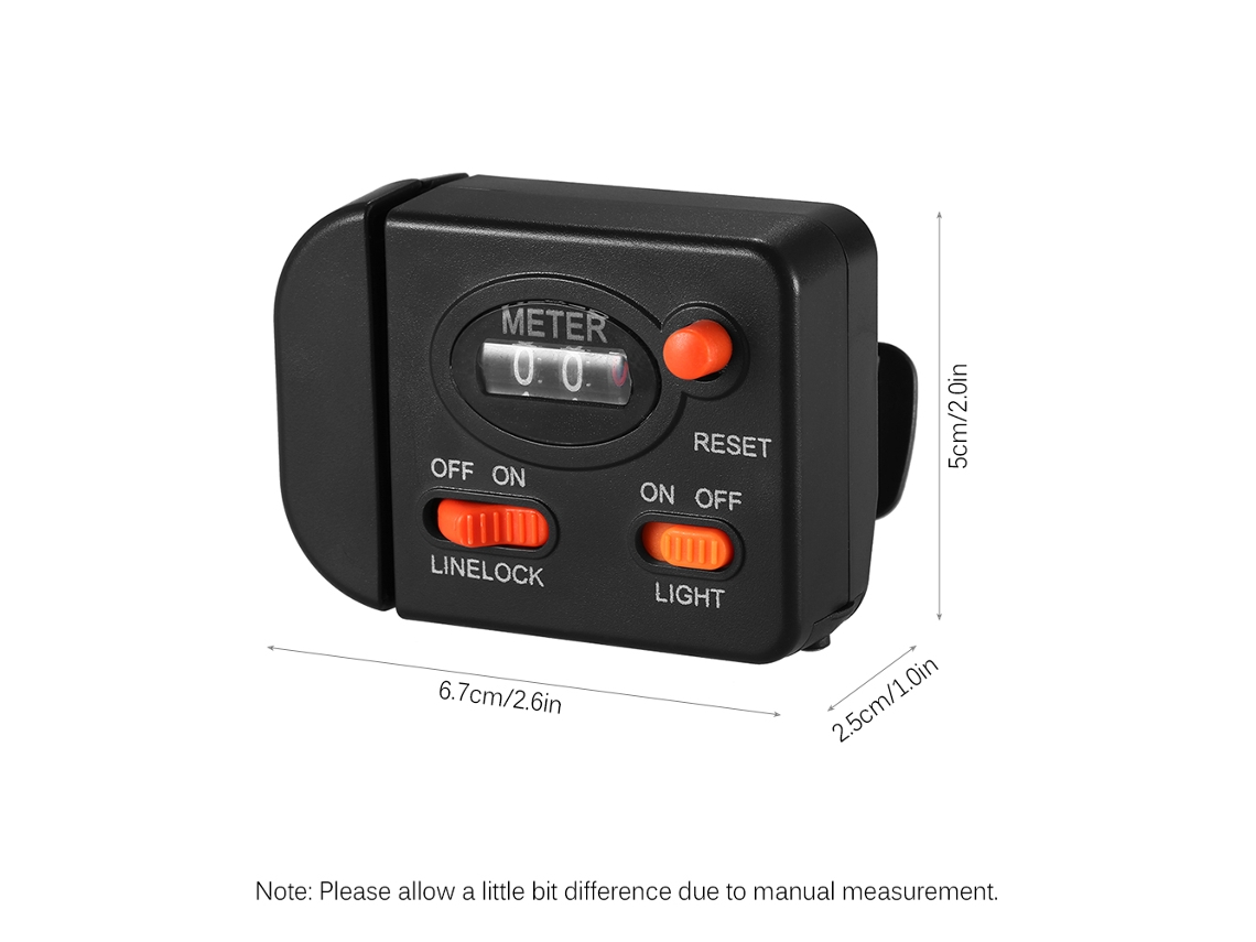 Contador De Línea De Pesca Digital Profesional Con Pantalla Iluminada, Monitor De Profundidad Con Clip, 99,9 M