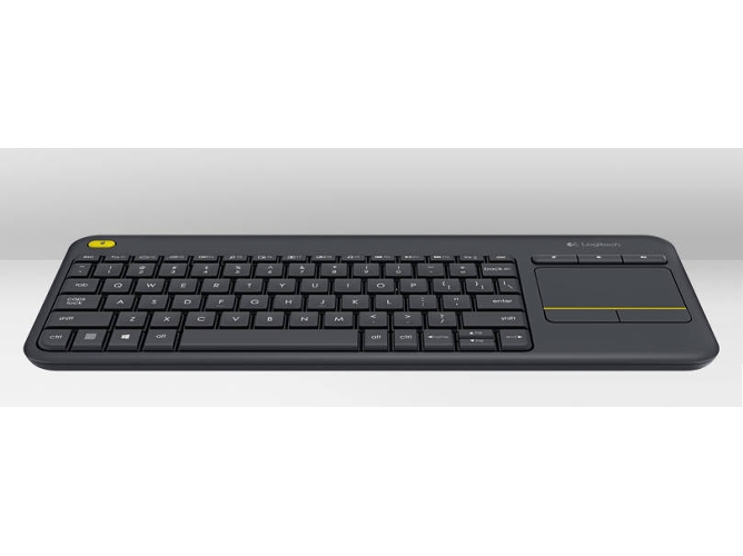 Teclado LOGITECH K400 Plus (Inalámbrico - Idioma Checo - Negro)