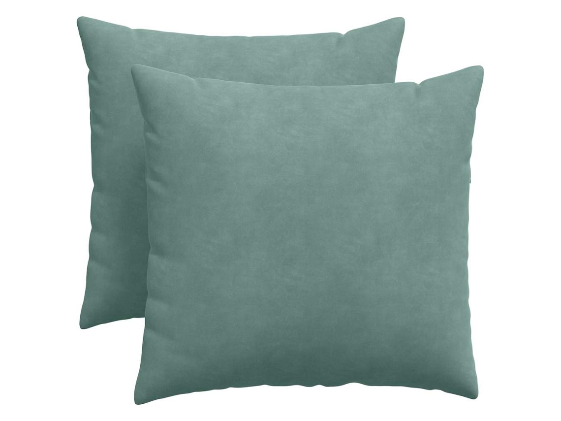 Cojines De Sofá 2 Uds Verde Mar 50 X 50 Cm Tela De Pana