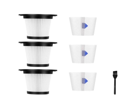 Filtro Hepa de repuesto Compatible con aspiradora inalámbrica Moosoo K17 (3 filtros Hepa y 3 filtros)