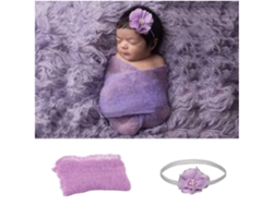 Conjunto De 2 Piezas De Manta Ondulada Y Tiara Para Fotografía De Bebés (niño Y Niña)