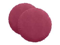 Cojines para asiento, 2 unidades, color rojo vino, Ø 40 x 13 cm, terciopelo HARLANV1