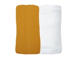 Juego de 2 Sábanas Bajeras EVEIL ET NATURE  (60 x 120 cm - 100% Algodón - Âmbar)