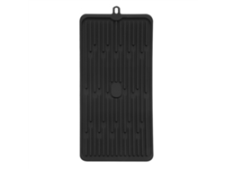 VVJIJILLY Tapete de silicone para secagem de taças de vinho, antiderrapante, preto