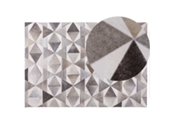 Alfombra de pelo corto BELIANI Alaka de Piel de vaca Gris 140x200