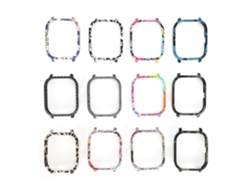 12 Piezas Funda De Reloj Pc Con Patrón Colorido Carcasa Protectora Ligera Para Amazfit Gts