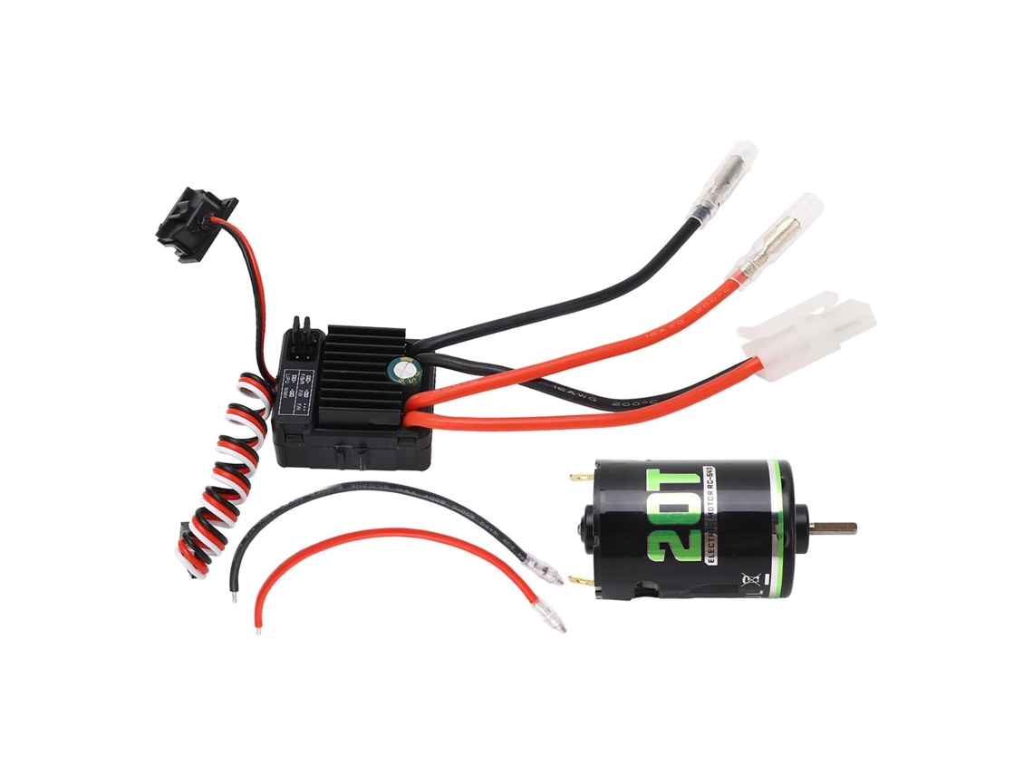 Kit De Motor Esc Con Escobillas 540 60a Con Alto Torque, Antiinterferencias Y Bajo Nivel De Ruido Para Crawler Diy De 20t